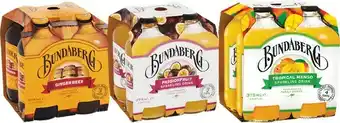 Woolworths Bundaberg Ginger Beer or Sparkling Drink Varieties 4 x 375ml offer
