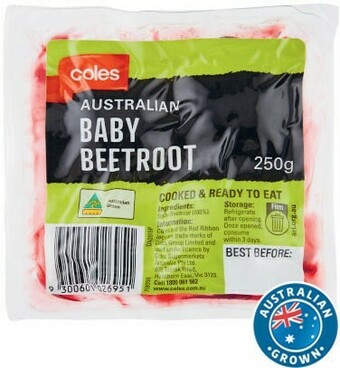 Coles Coles Australian Baby Beetroot 250g Pack offer