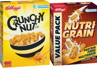 Coles Kellogg’s Nutri Grain 805g, Crunchy Nut Corn Flakes 670g or Just Right Original 790g offer