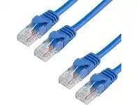 Officeworks CAT 5e Cable 2m Twin Pack Blue offer