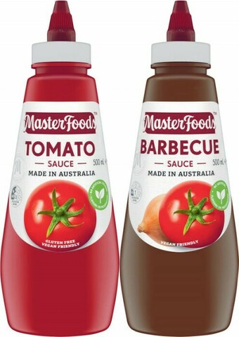 Coles Masterfoods Tomato or Barbecue Sauce 475mL-500mL offer