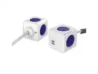 Officeworks Power Cube Allocacoc PowerCube 4 Power Outlet and 2 USB Ports 1.5m Blue offer