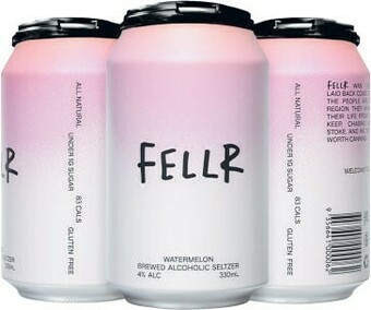 Coles Fellr Watermelon Brewed Alcoholic Seltzer Cans 4x330mL offer