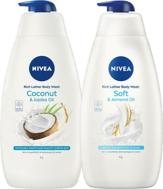 Nivea Shower Cream or Gel 1 Litre offer at Coles
