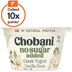 Woolworths Chobani No Sugar Added Yogurt offer