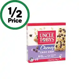 Woolworths Uncle Tobys Muesli Bars-6 offer