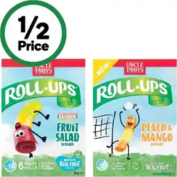 Woolworths Uncle Tobys Roll Ups offer
