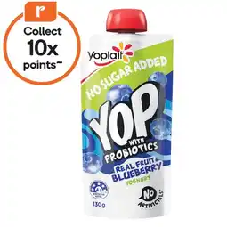 Woolworths Yoplait YOP Yoghurt With Probiotics Pouch offer