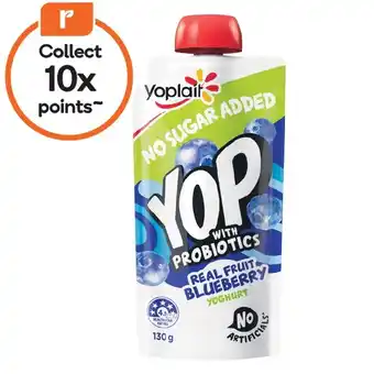 Woolworths Yoplait YOP Yoghurt With Probiotics Pouch offer