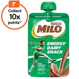 Woolworths Nestlé Milo Energy Dairy Snack Pouch offer