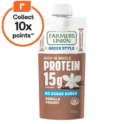 Woolworths Farmers Union High Protein Yogurt Pouch offer