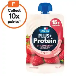 Woolworths Pauls Plus+ Protein Yoghurt Pouch offer