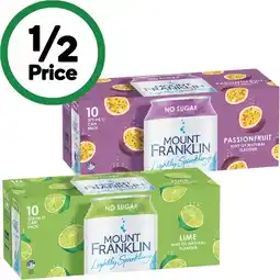 Woolworths Mount Franklin Lightly Sparkling Water offer
