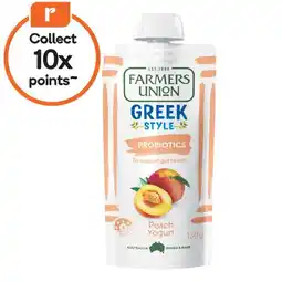 Woolworths Farmers Union Greek Style Yogurt Pouch offer