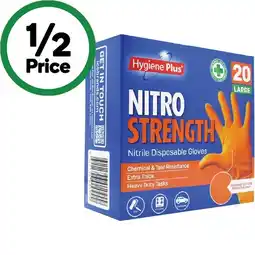 Woolworths Hygiene Plus Nitro Strength Disposable Gloves offer