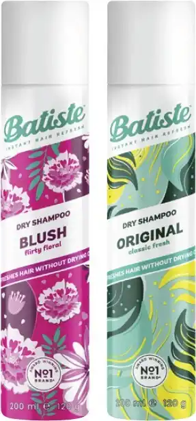 Coles Batiste Dry Shampoo Original or Blush 200mL offer