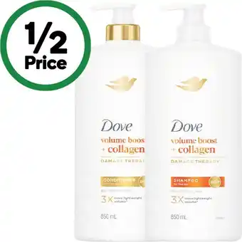 Woolworths Dove Shampoo or Conditioner 850ml offer