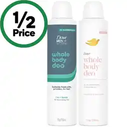 Woolworths Dove Whole Body Deodorant offer