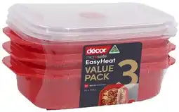 Coles Décor Microsafe Easy Heat Containers 900mL offer