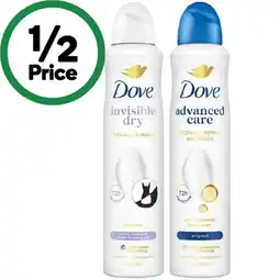 Woolworths Dove Advanced Care 72hr Antiperspirant Deodorant offer
