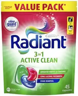 Coles Radiant Laundry Capsules offer