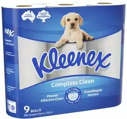 Coles Kleenex Complete Clean Toilet Paper offer
