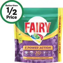Woolworths Fairy 5 Power Action Dishwasher Tablets offer
