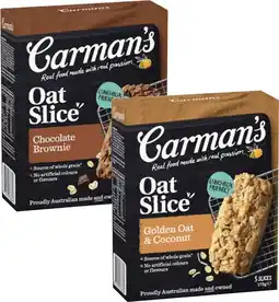 Coles Carman's Oat Slices offer