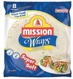 Coles Mission Wraps 567g offer