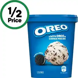 Woolworths Oreo or Milo Family Tubs 1.2 Litre offer