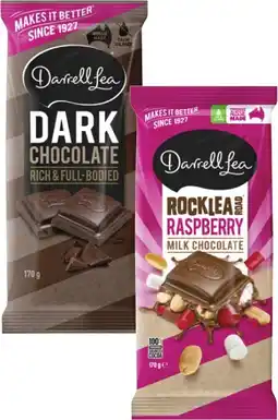 Coles Darrell Lea Block Chocolate-170g offer