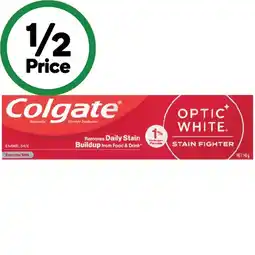 Woolworths Colgate Optic White Stain Fighter Whitening Toothpaste offer