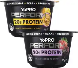 Coles YoPro Perform High Protein Yoghurt No Added Sugar offer