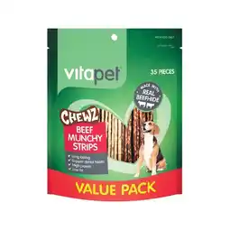 Woolworths Vitapet Beef Munchy Strips Dog Treats offer