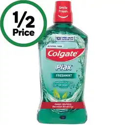 Woolworths Colgate Plax Mouthwash offer