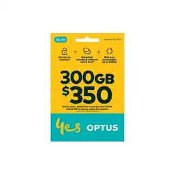 Woolworths Optus $350 SIM Starter Kit† offer