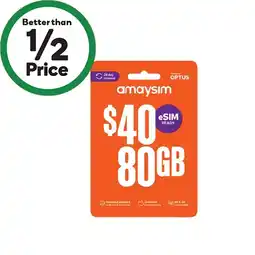 Woolworths amaysim $40 Starter Pack offer
