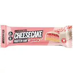 Woolworths Muscle Nation Cheesecake Protein Bar Strawberry offer