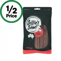 Woolworths Billie’s Bowl Straps Dog Treats offer