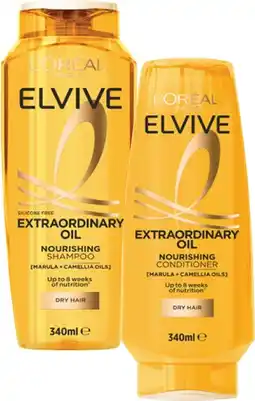 Coles L'Oréal Elvive Extraordinary Oil Shampoo or Conditioner 340mL offer