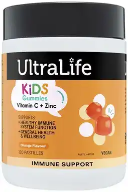 Coles UltraLife Kids Gummies Vitamin C + Zinc offer