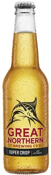 Coles Great Northern Super Crisp Lager Bottles offer