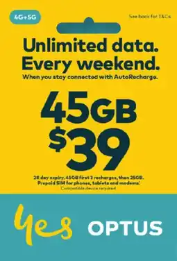 Coles Optus $39 Prepaid SIM Starter Kit offer