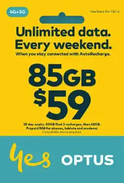Coles Optus $59 Prepaid SIM Starter Kit offer