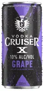 Coles NEW Vodka Cruiser X Grape 10% Cans offer