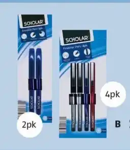 ALDI Erasable Pens 2pk or Fineliner Pens 4pk offer