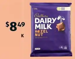 ALDI Cadbury Hazelnut Chocolate Block offer