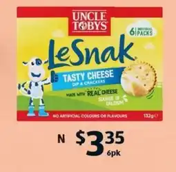 ALDI Uncle Tobys Le Snak 6pk offer