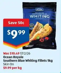 ALDI Southern Blue Whiting Fillets offer