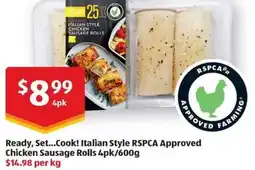 ALDI Chicken Sausage Rolls 4pk offer